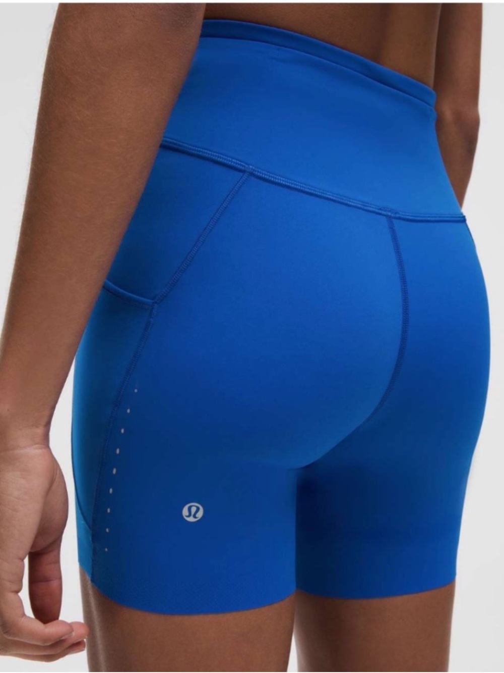 Lululemon Fast and Free High Rise Biker Shorts Cobalt Blue Size 4